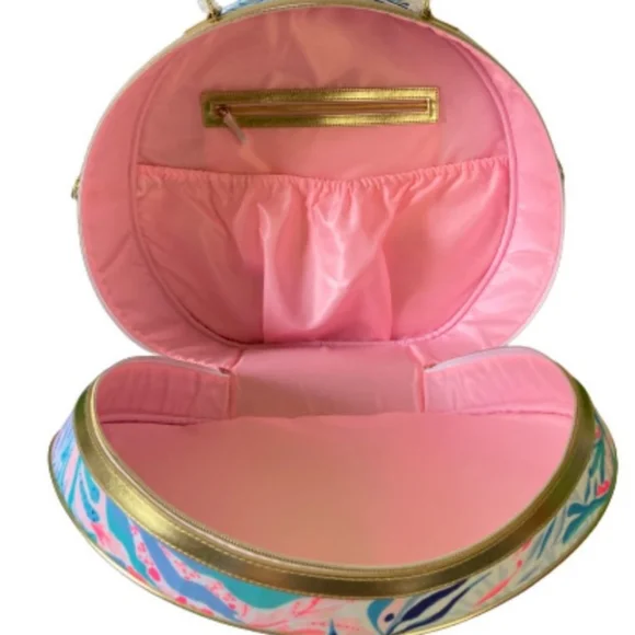 Lilly Pulitzer Perfect condition Kaleidoscope Coral Round Luggage Bag - Picture 4 of 12